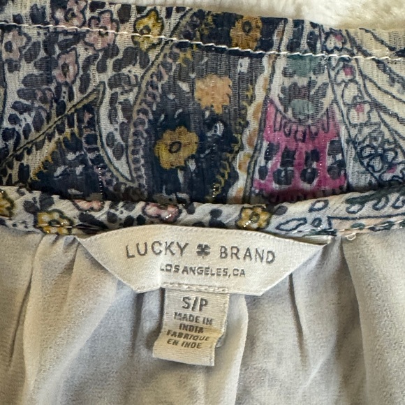 Lucky Brand Paisley Blouse - Blue and White - Picture 2 of 4